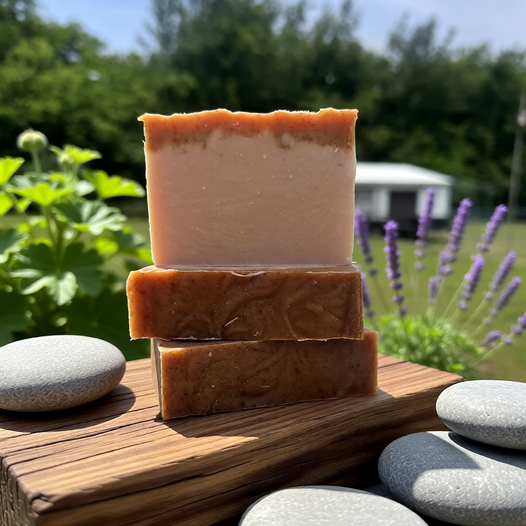 Sedona Earth Artisan Soap Bar — Rose Geranium, Lavender & Cedarwood